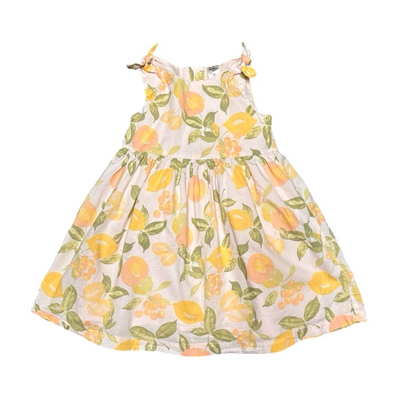 OshKosh B'gosh Other - Oshkosh Summer Fruit Lemon Peach Pink Yellow Cotton Dress 3T Girls